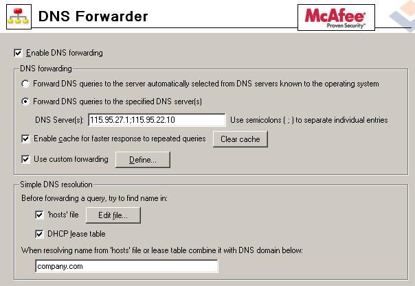 DNS cache